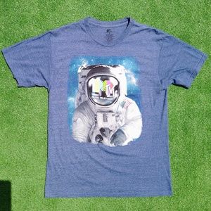 MTV NASA Astronaut Music Television 1980s Retro Ad Logo Medium Shirt New
